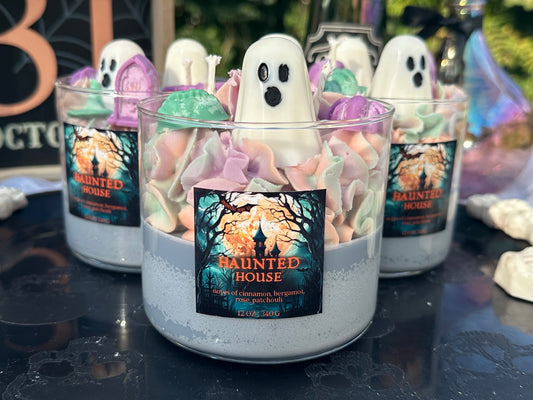 Haunted House Whipped Halloween Candle